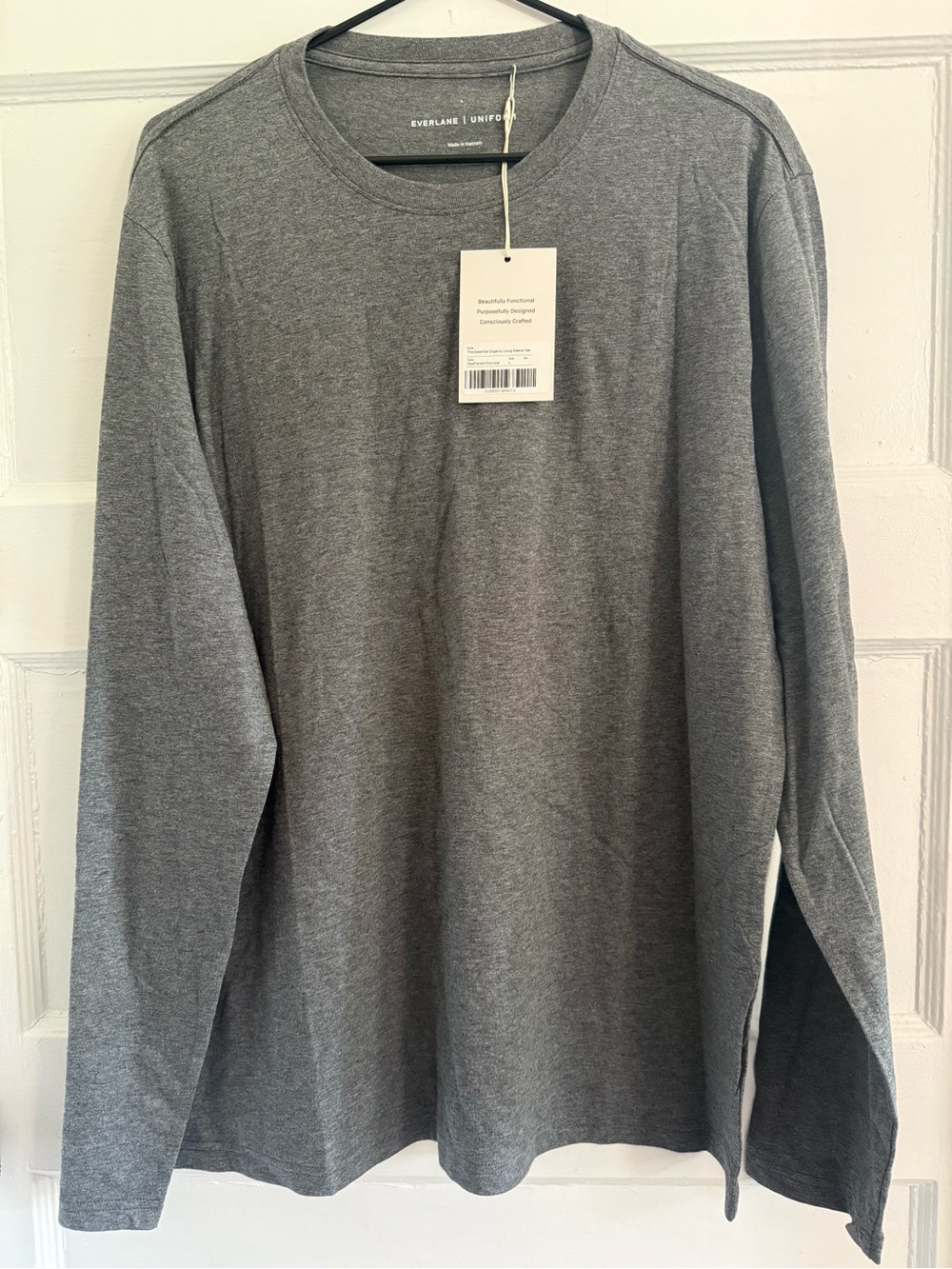 Everlane Men's Heather Gray Long-Sleeve Crewneck